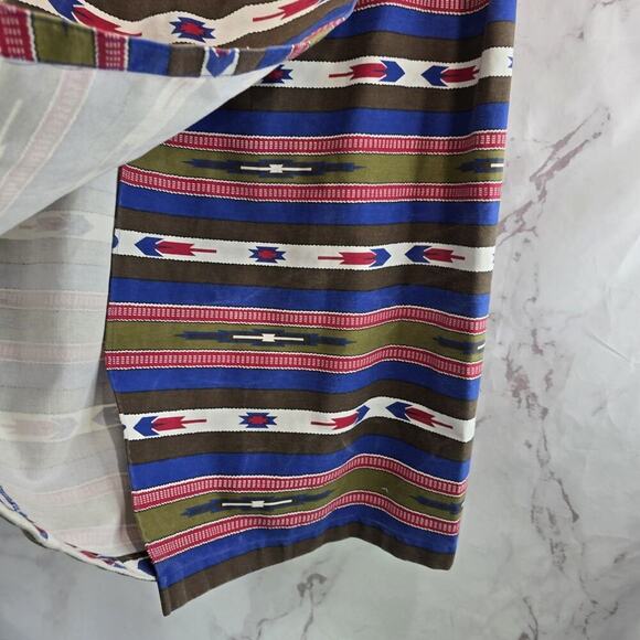 Vintage Southwestern Skirt Womens 32 Maxi Tapestry Blanket Aztec Wrap 90s - Picture 4 of 14